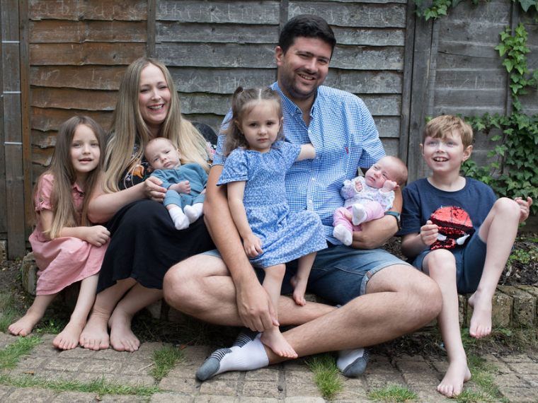 Frank with his family