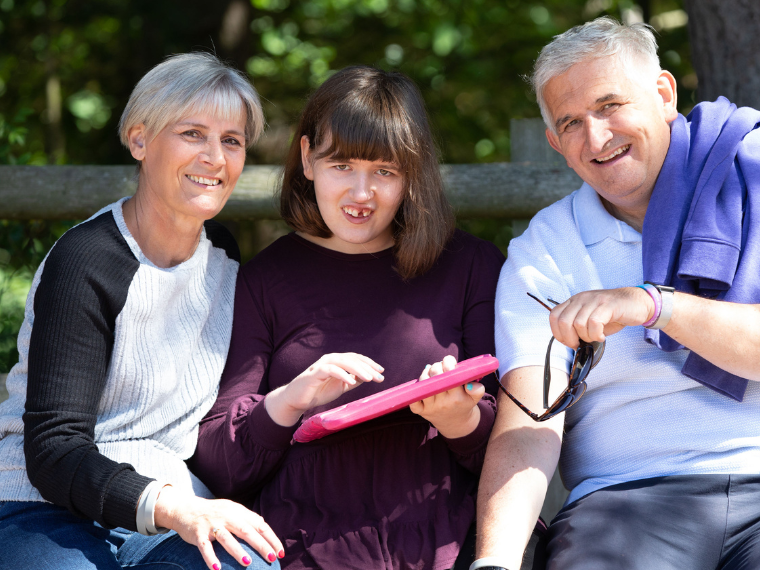Elise with Mum, Stella & Dad, Phil