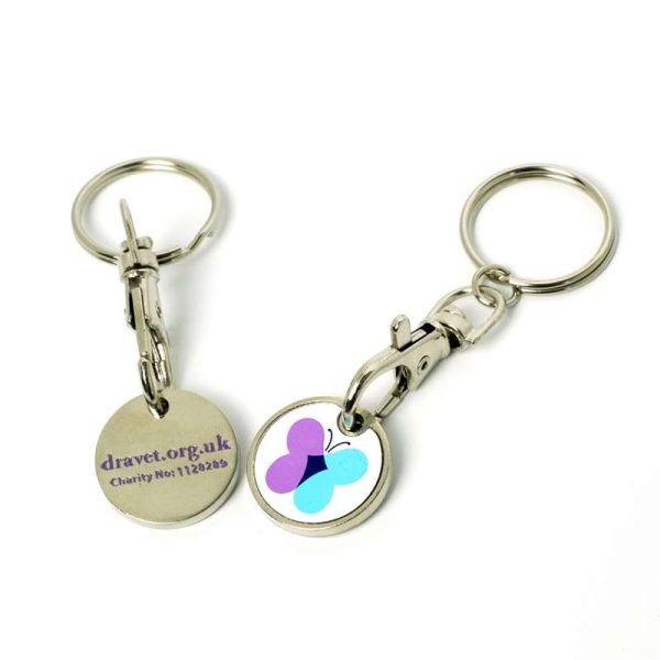 Antimicrobial Trolley Coin Keyring - Image 2