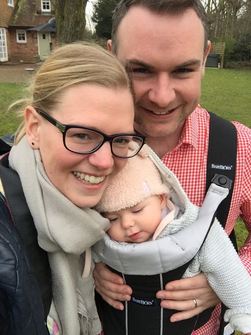 Beth with her parents Tom and Jen