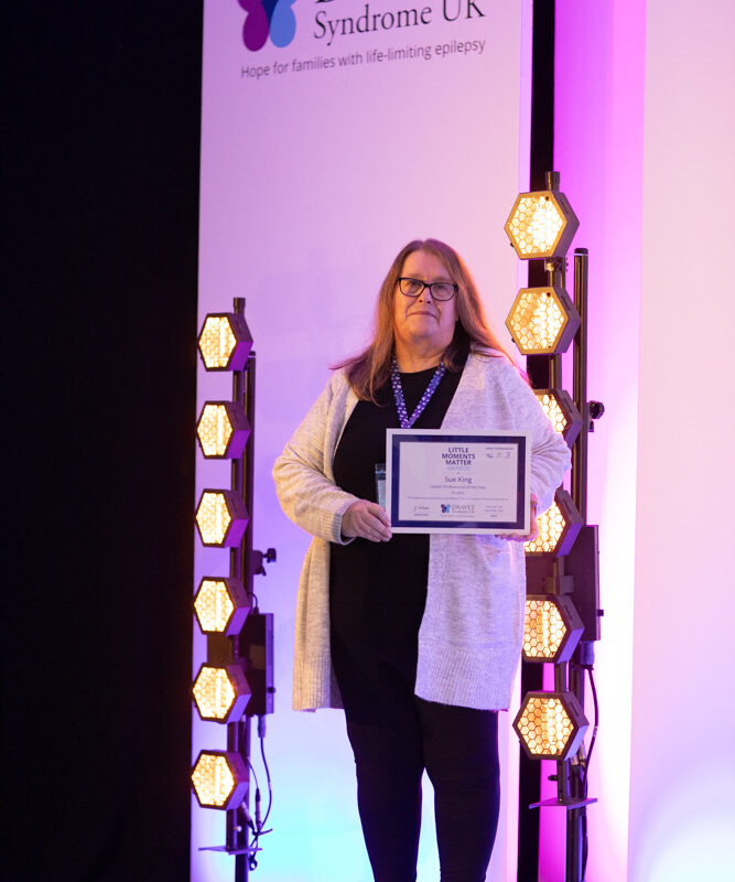 Sue King presented with her finalist certificate