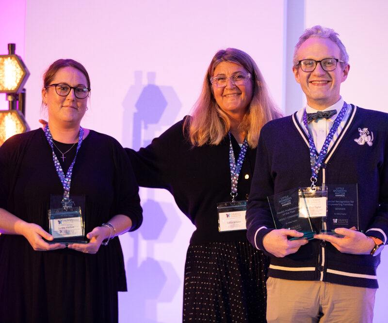 Jackie Harlow and Dr Mike Taylor receiving their awards